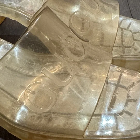 Gucci Women's Transparent Gold Mules - Picture 3 of 6